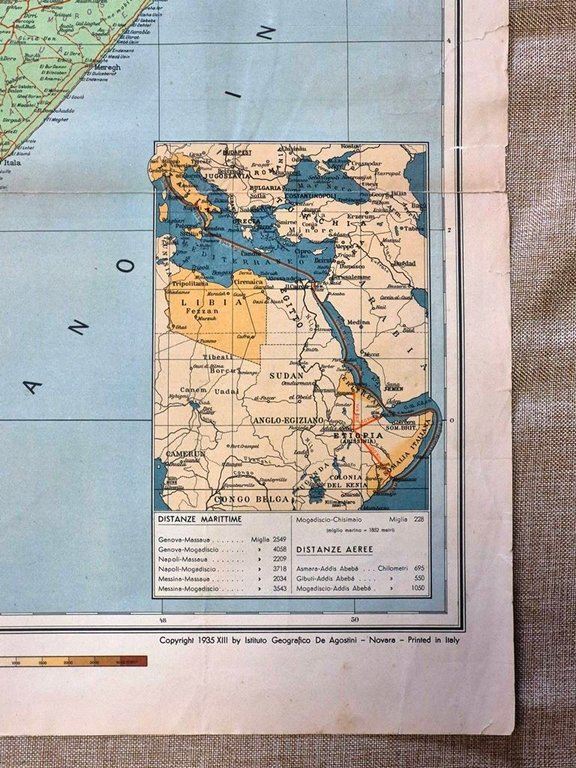 Cartra Africa Orientale Eritrea Somalia Abissinia Etiopia Anno 1935 cm … | Immagine Gallery 2