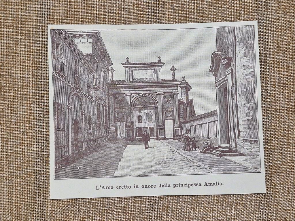 Casalmaggiore nell'800 Arco in onore della principessa Amalia Cremona Lombardia