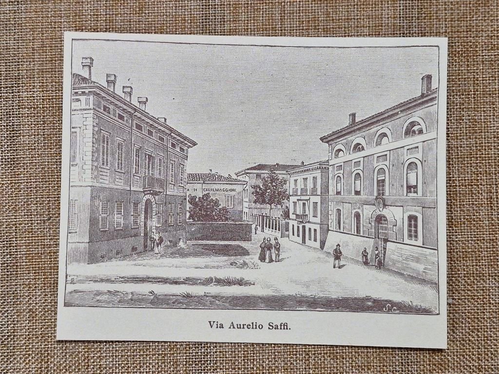 Casalmaggiore nell'800 Via Aurelio Saffi Cremona Lombardia