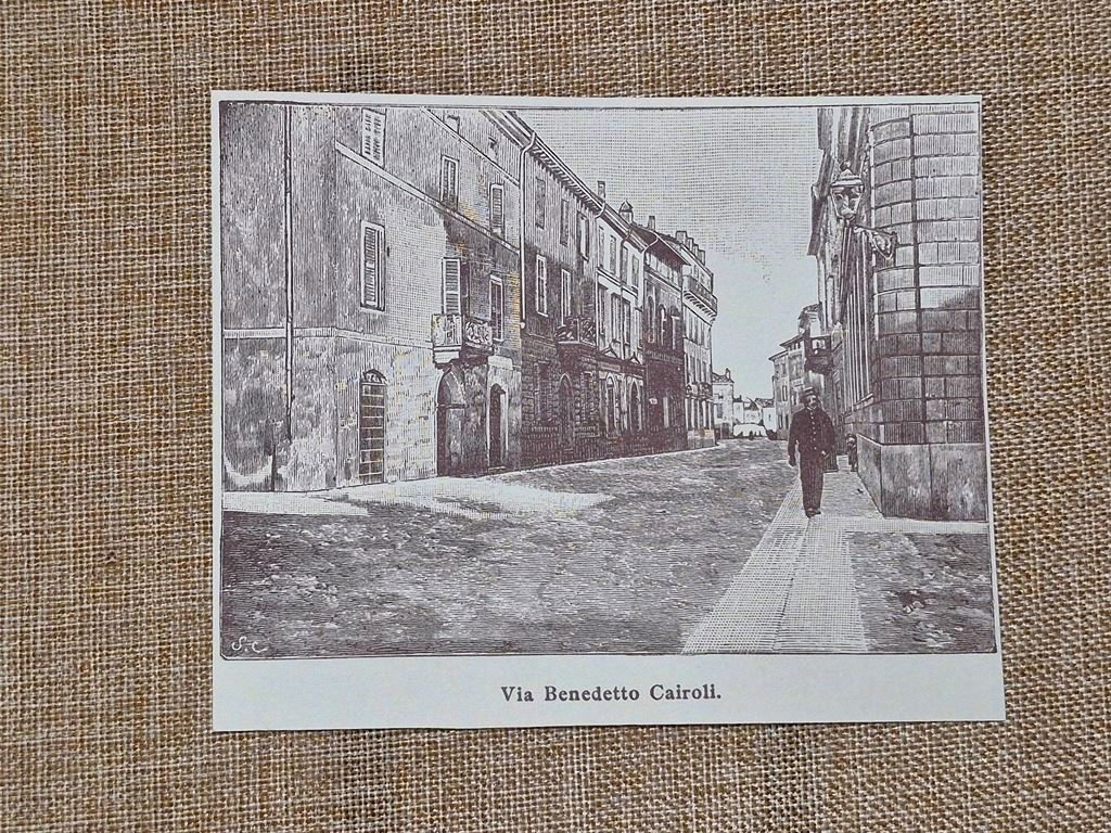 Casalmaggiore nell'800 Via Benedetto Cairoli Cremona Lombardia