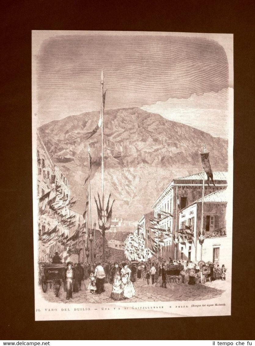Castellamare nel 1876 Varo della nave Duilio Una via della …
