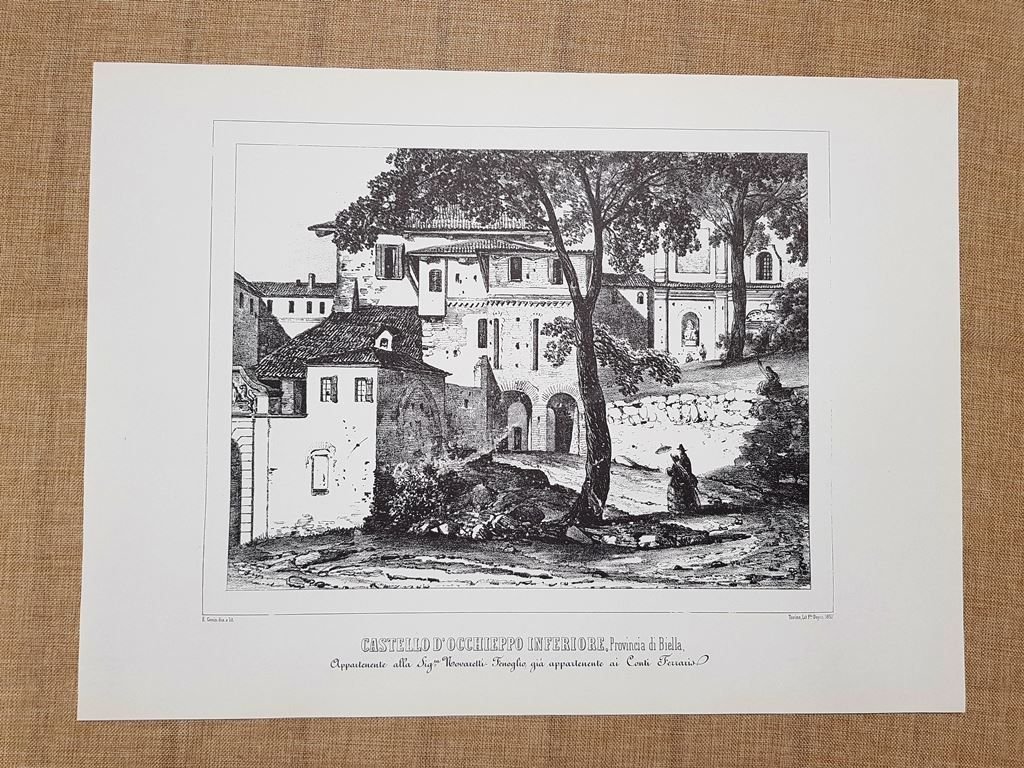 Castello d'Occhieppo inferiore Biella Monarchia di Savoia Gonin Doyen Ristampa