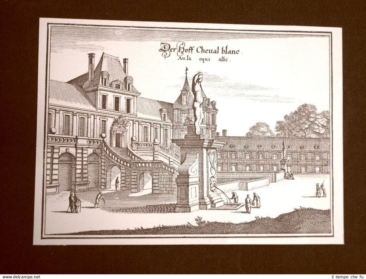 Castello di Fontainebleau Francia Incisione di Merian Matthäus del 1640 …