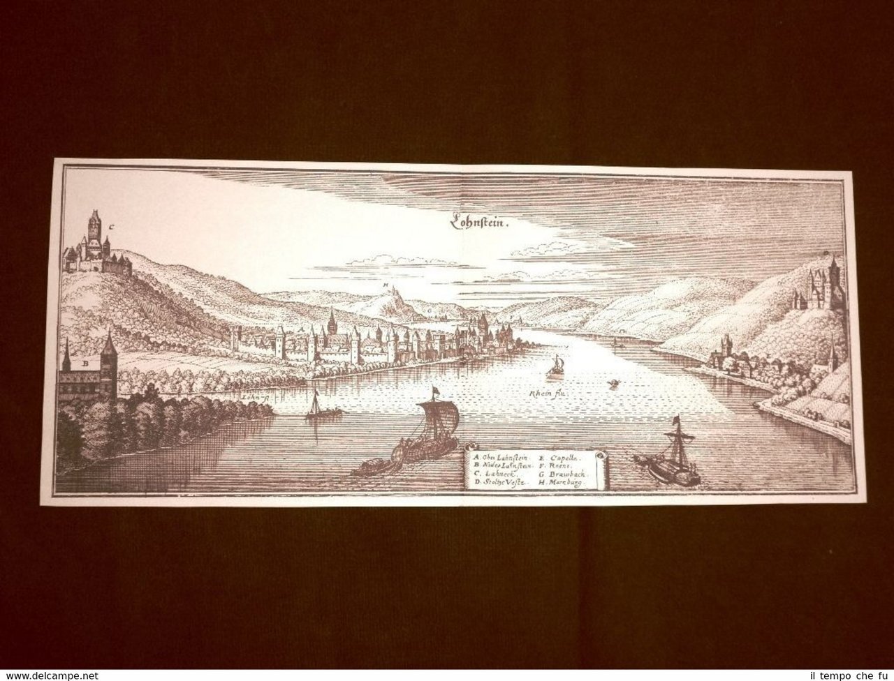 Castello di Lahnstein Germania Incisione di Merian Matthäus del 1640 …