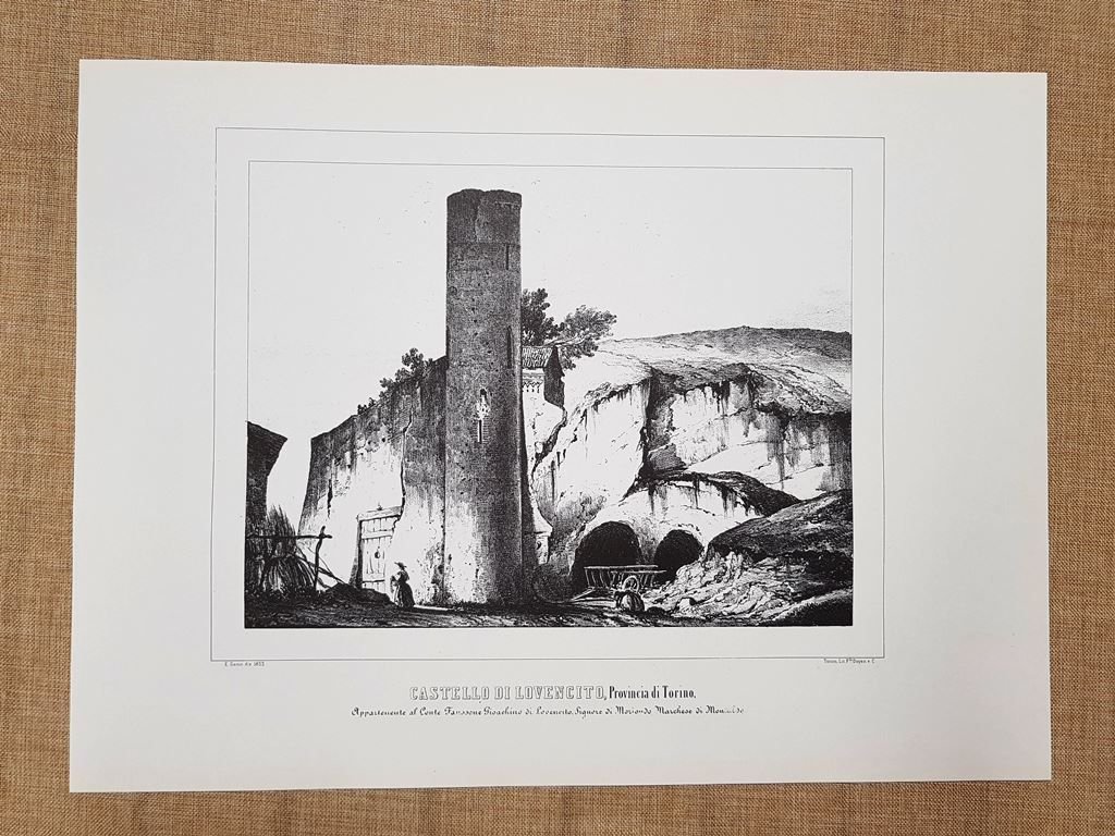 Castello di Lovencito Torino Monarchia di Savoia Enr. Gonin F.lli …