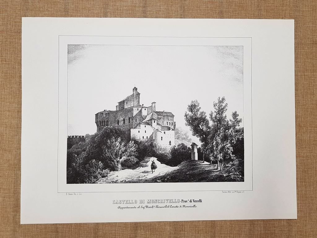 Castello di Moncrivello Vercelli Monarchia di Savoia E. Gonin F. …