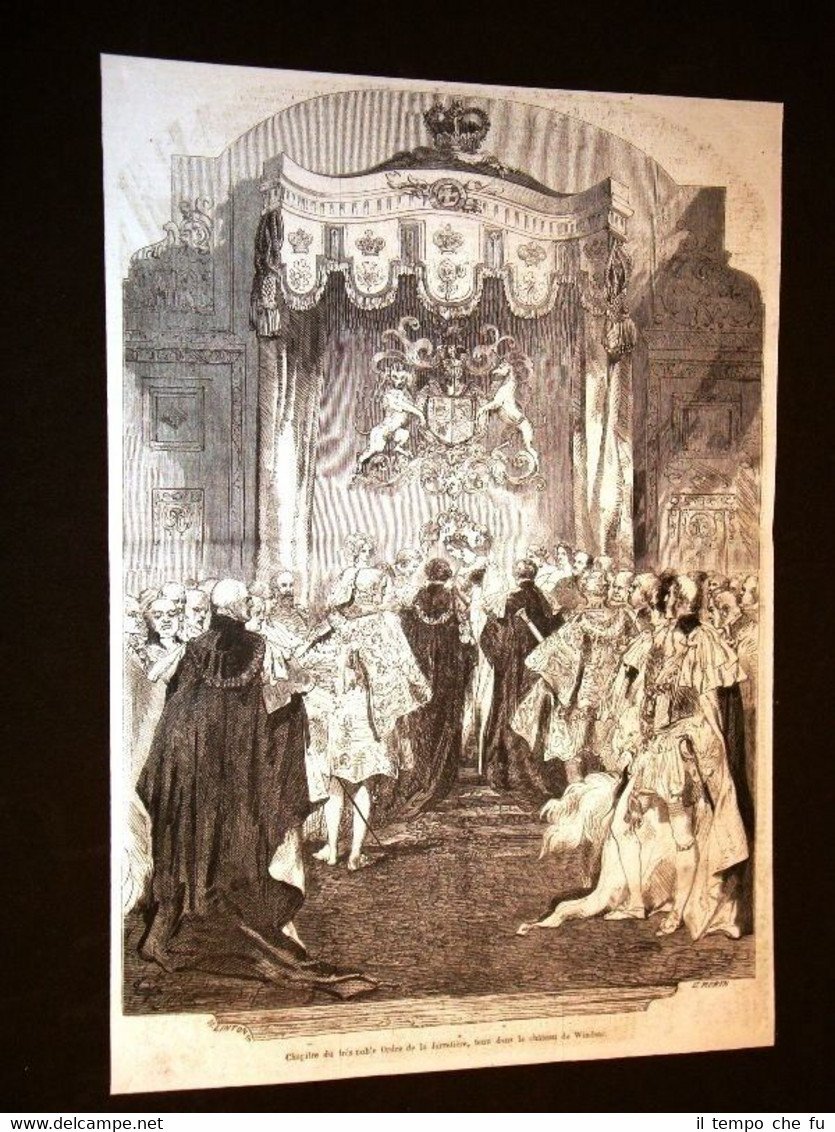 Castello di Windsor nel 1858 Capitolo dell'Ordine nobile della Giarrettiera | Immagine principale