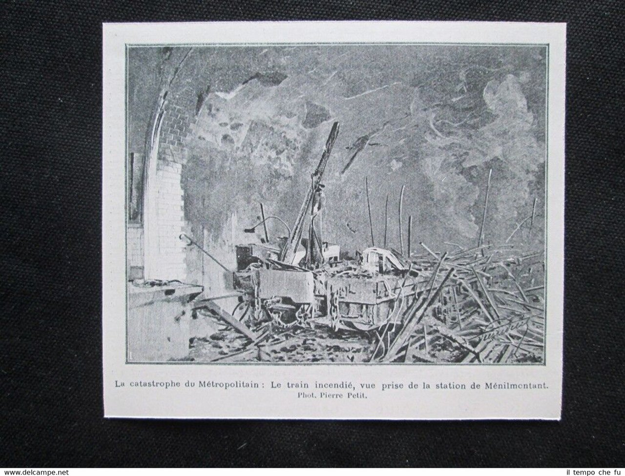 Catastrofe della Metropolitana di Parigi: stazione Menilmontant Stampa del 1903