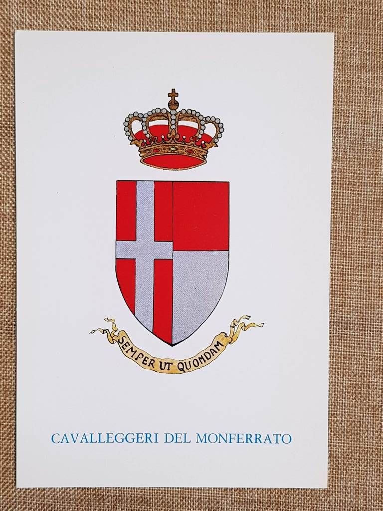 Cavalleggeri di Monferrato Emblema o stemma araldico Reggimento di Cavalleria