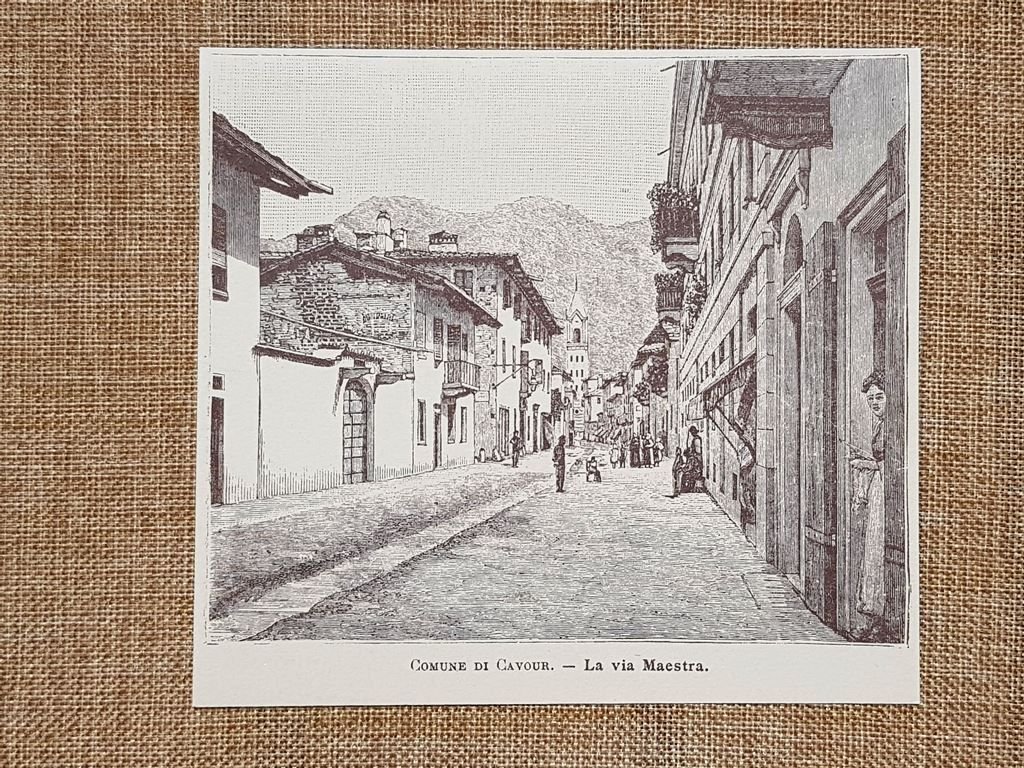 Cavour nell'800 La via maestra Torino Piemonte