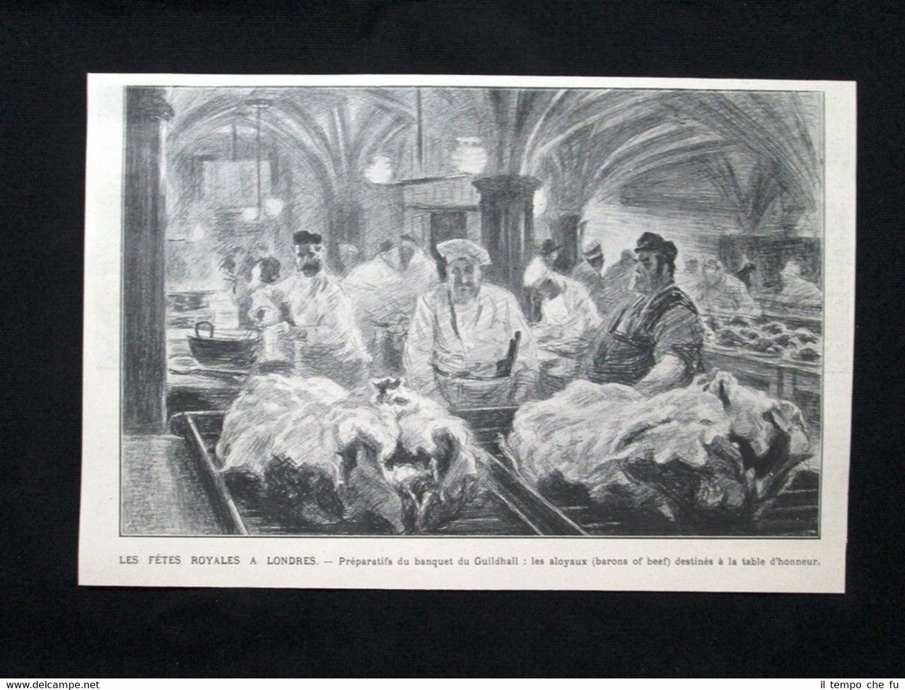 Celebrazioni reali, Londra - Preparativi per banchetto Municipio Stampa del …