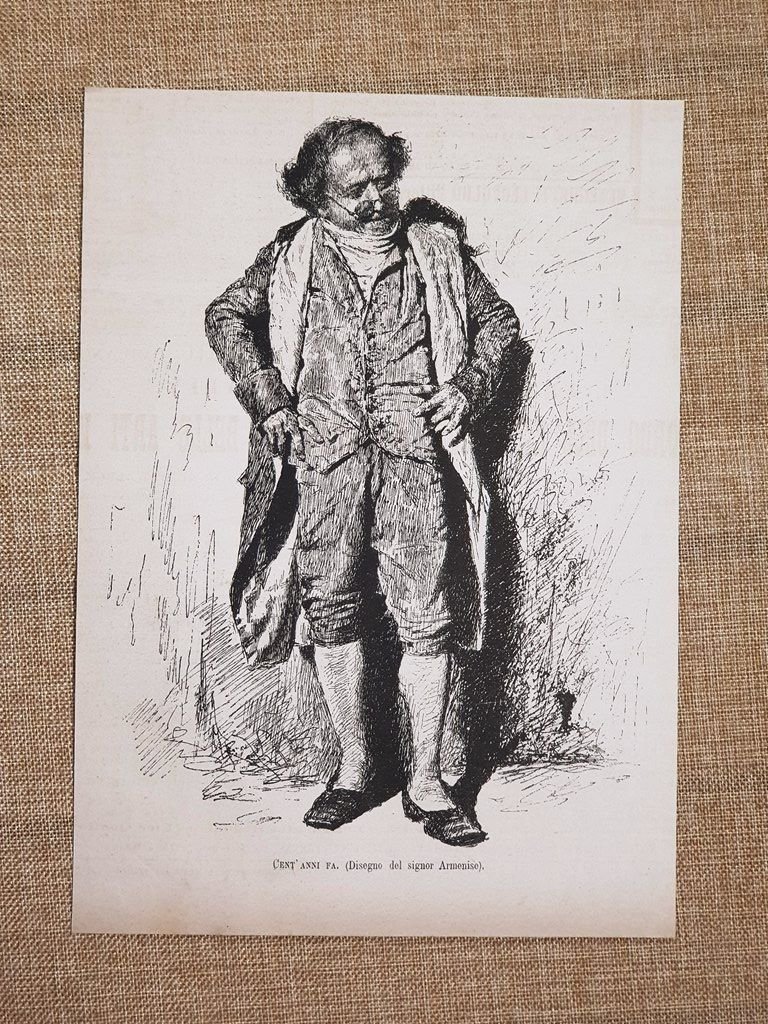 Cent'anni fa Disegno di Armenise del 1881