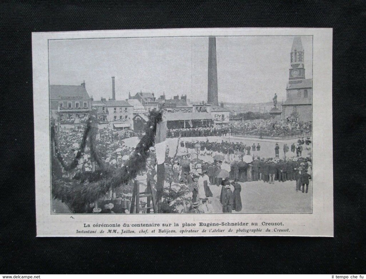 Centenario sulla piazza Eugene Schneider a Le Creusot Stampa del …