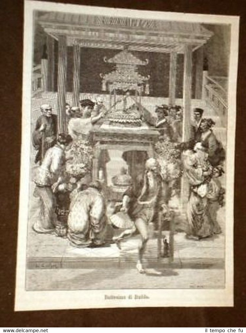 Cerimonia religiosa giapponese Battesimo di Budda o Budha Giappone