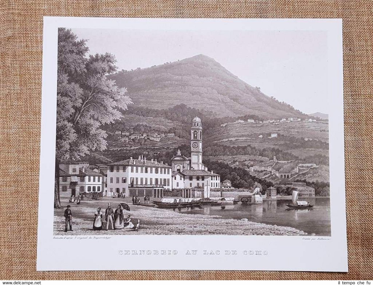 Cernobbio sul Lago di Como Incisione di J.J. Falkeisen del … | Immagine principale