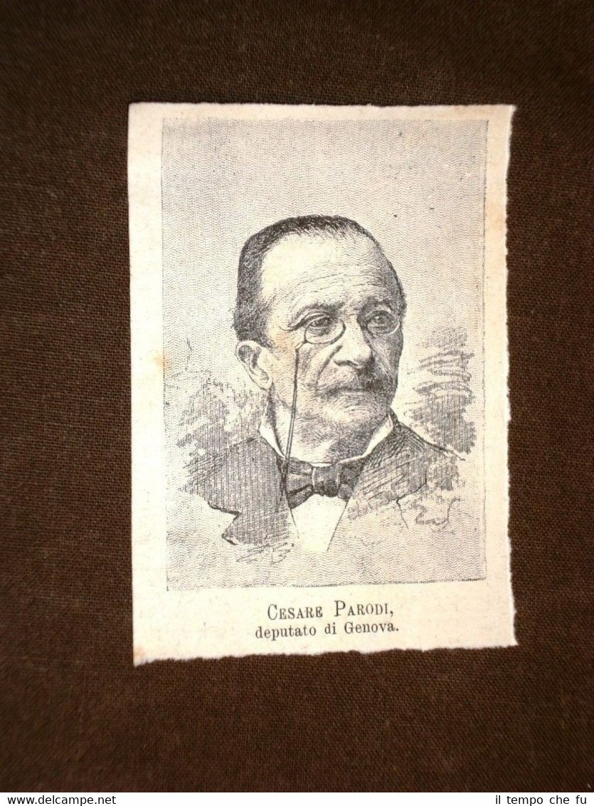 Cesare Parodi nel 1883 Deputato di Genova