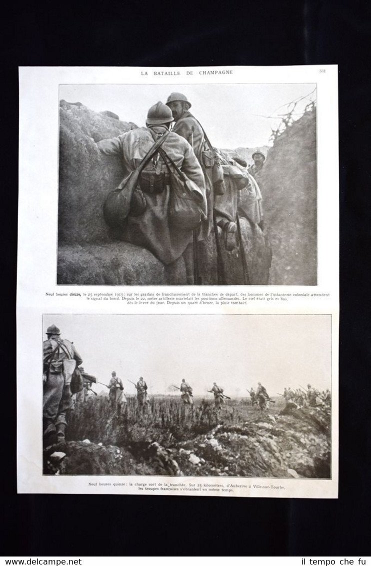 Champagne 25 septembre 1915, Ville-sur-Tourbe, Somme-Py WW1 Guerra 1914 - …