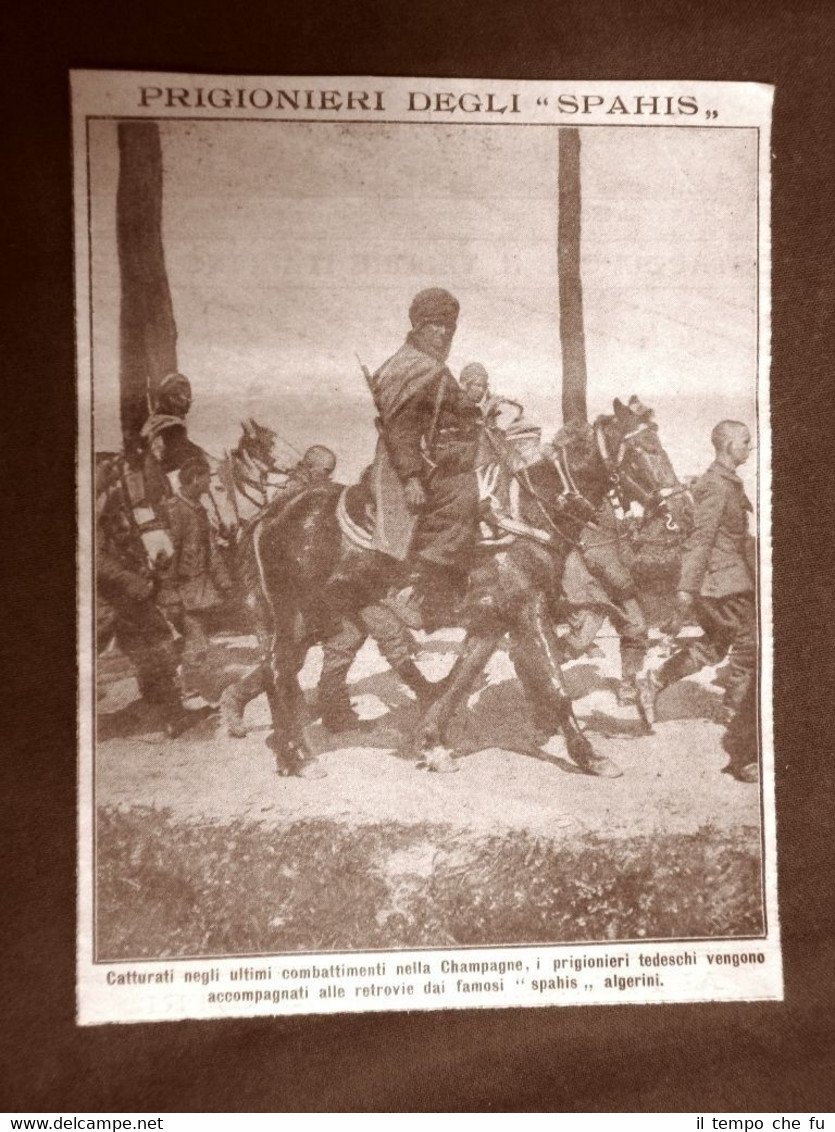 Champagne nel 1918 Prigionieri tedeschi e Spahis Prima Guerra Mondiale …