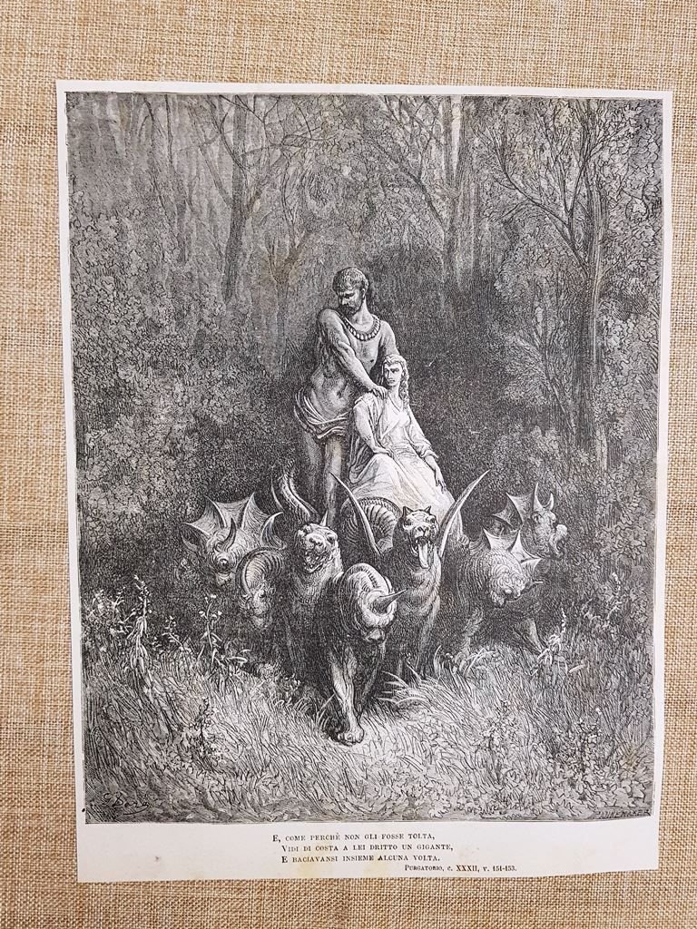 Chiesa Le 7 fiere Divina Commedia Purgatorio Incisione di Gustave …