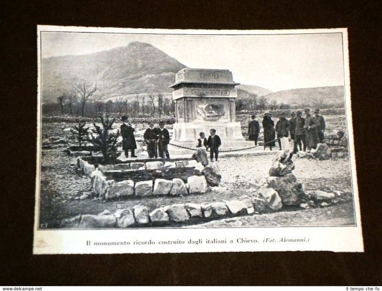 Chievo nel 1921 Monumento ricordo costruito dagli Italiani