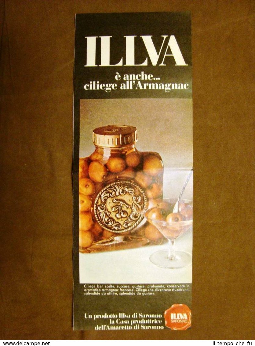 Ciliegie all'armagnac Ilva di Saronno Pubblicità vintage anni '70 | Immagine principale