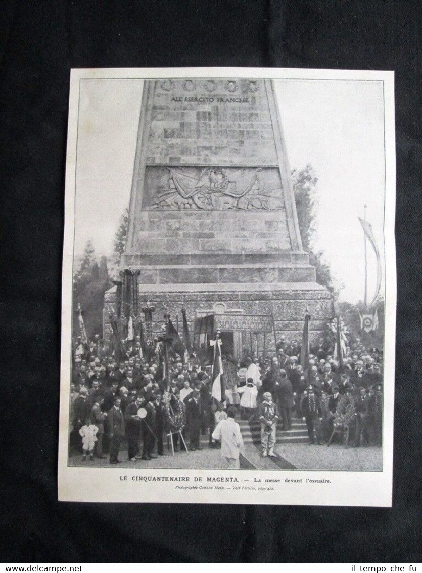 Cinquantenario della Battaglia di Magenta, in Italia: Ossario Stampa del … | Immagine principale