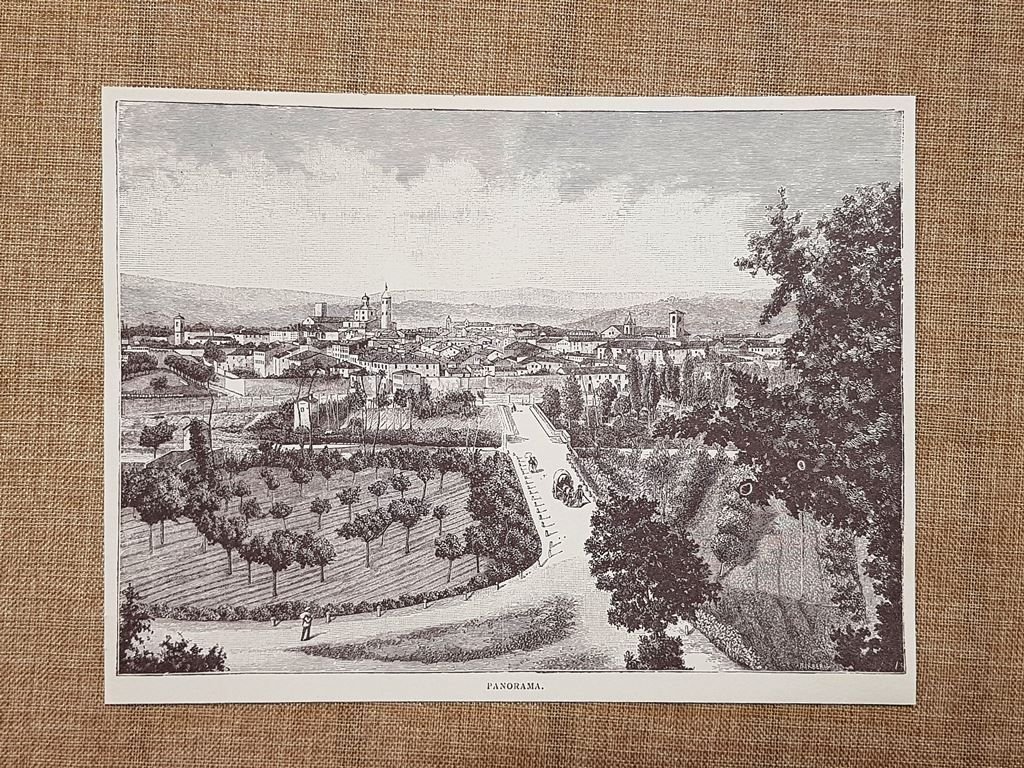 Città di Castello nell'800 Il panorama della città Perugia Umbria | Immagine principale