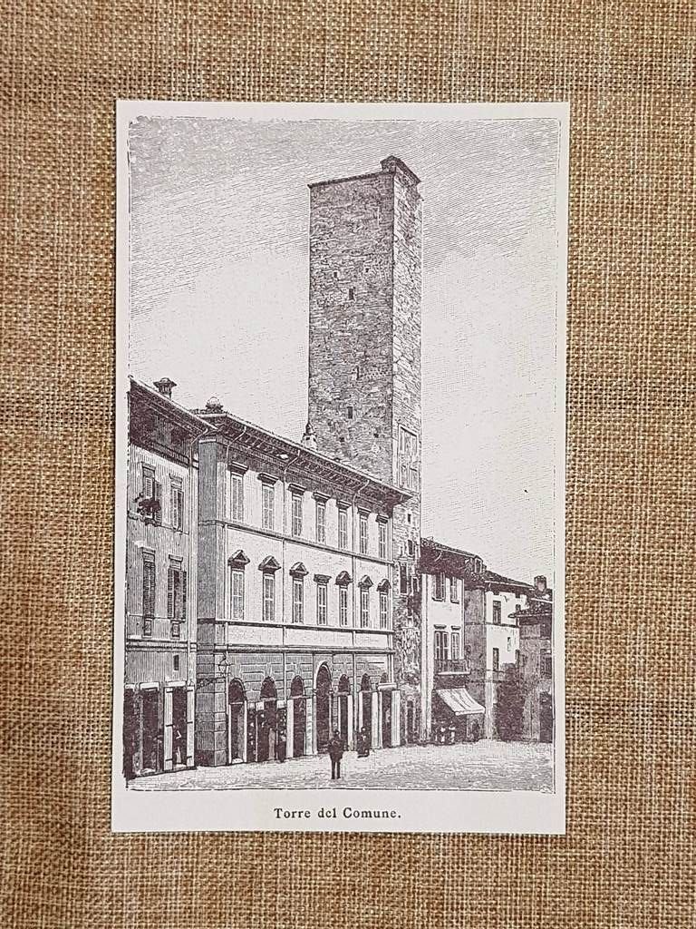 Città di Castello nell'800 La Torre del Comune Perugia Umbria | Immagine principale