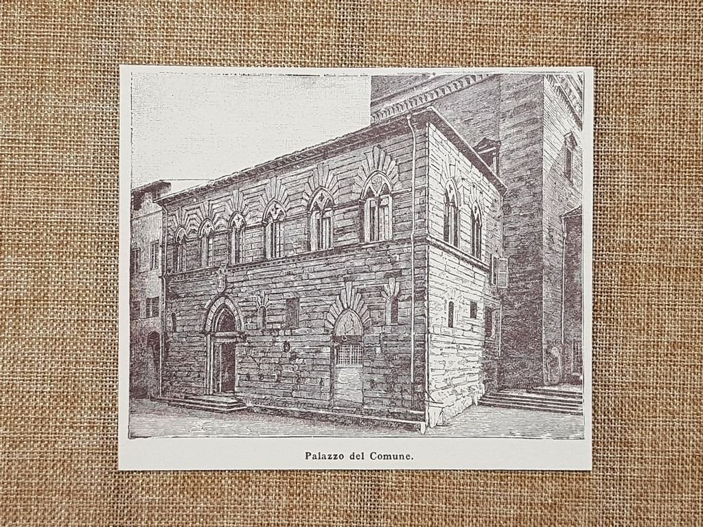 Città di Castello nell'800 Palazzo del Comune Perugia Umbria | Immagine principale