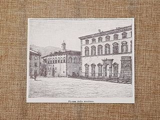 Città di Castello nell'800 Piazza della stazione Perugia Umbria | Immagine principale