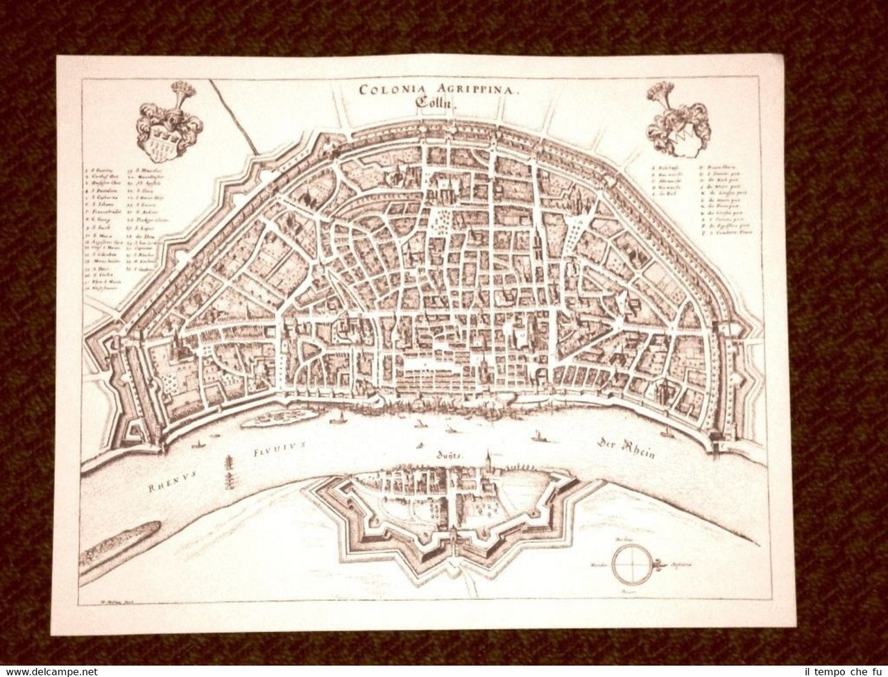 Colonia - Koln Germania Incisione di Merian Matthäus del 1640 …