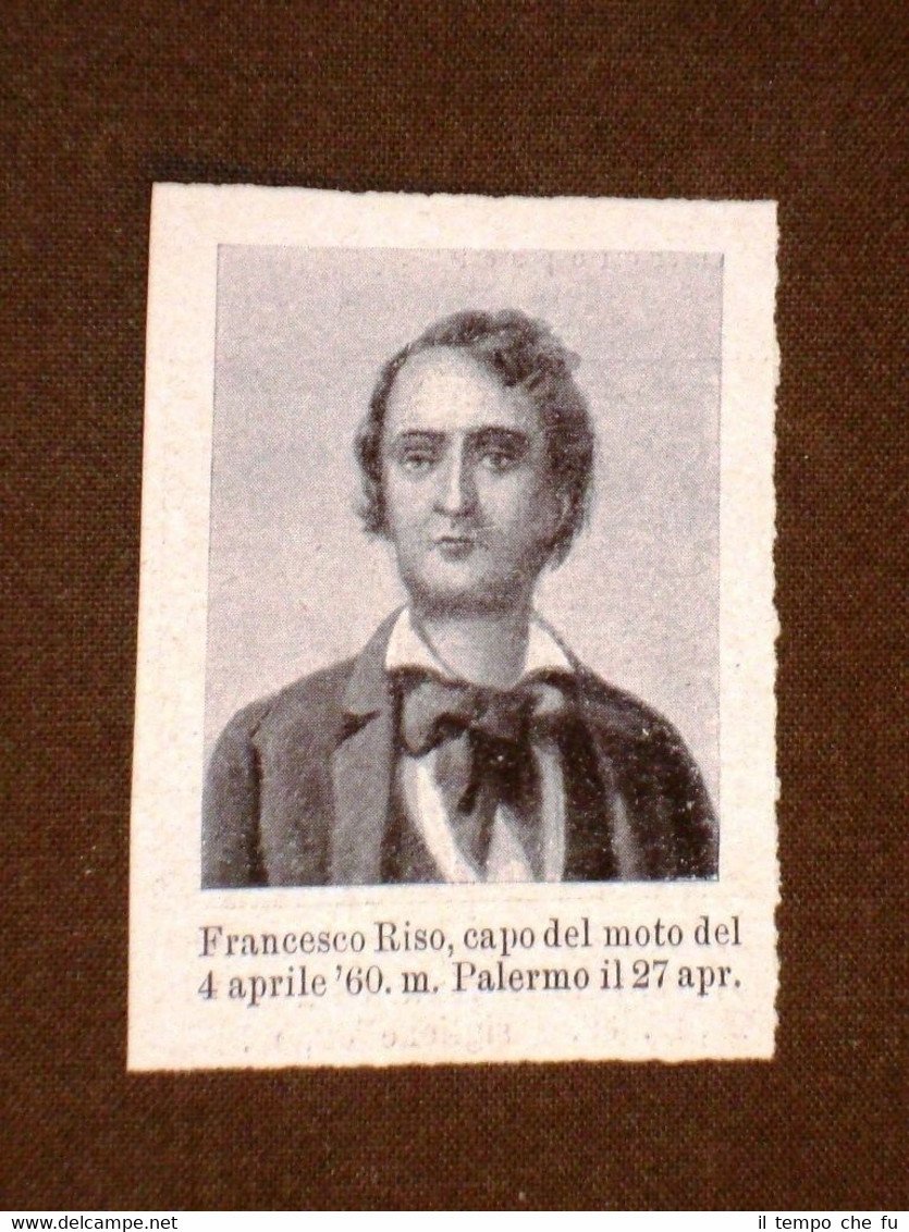 Combattente in Sicilia nella Rivoluzione del 1860 Francesco Riso