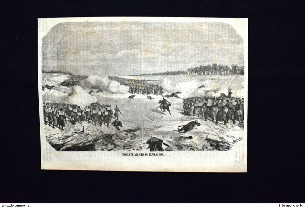 Combattimento di Coulmiers, in Francia Incisione del 1870