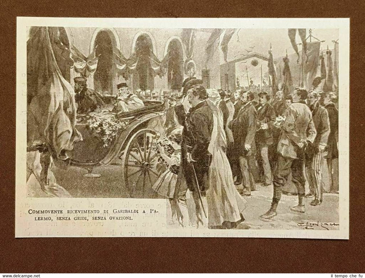 Commovente ricevimento Garibaldi a Palermo senza gridi e ovazioni Stampa …