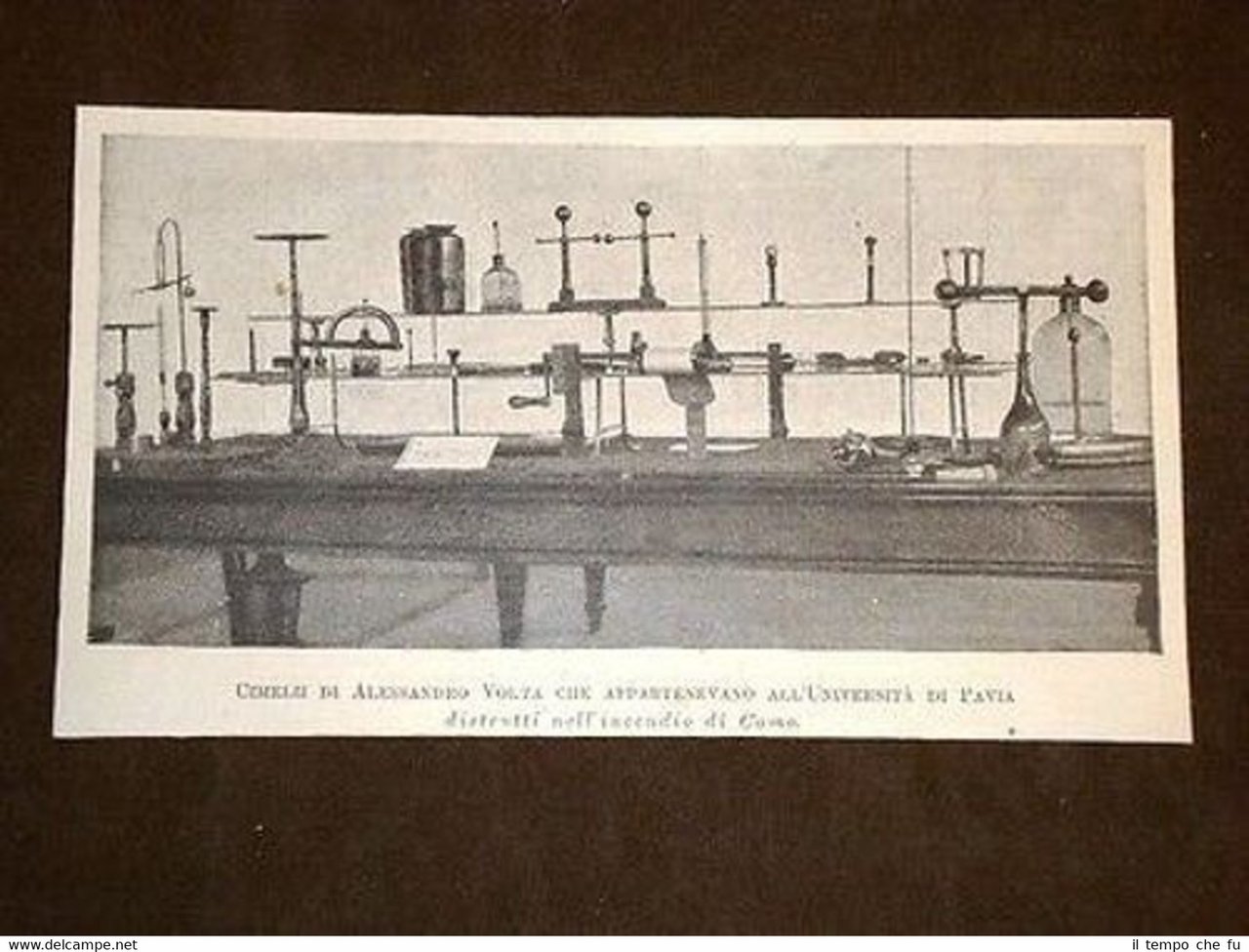 Como Esposizione A.Volta Cimeli distrutti da incendio
