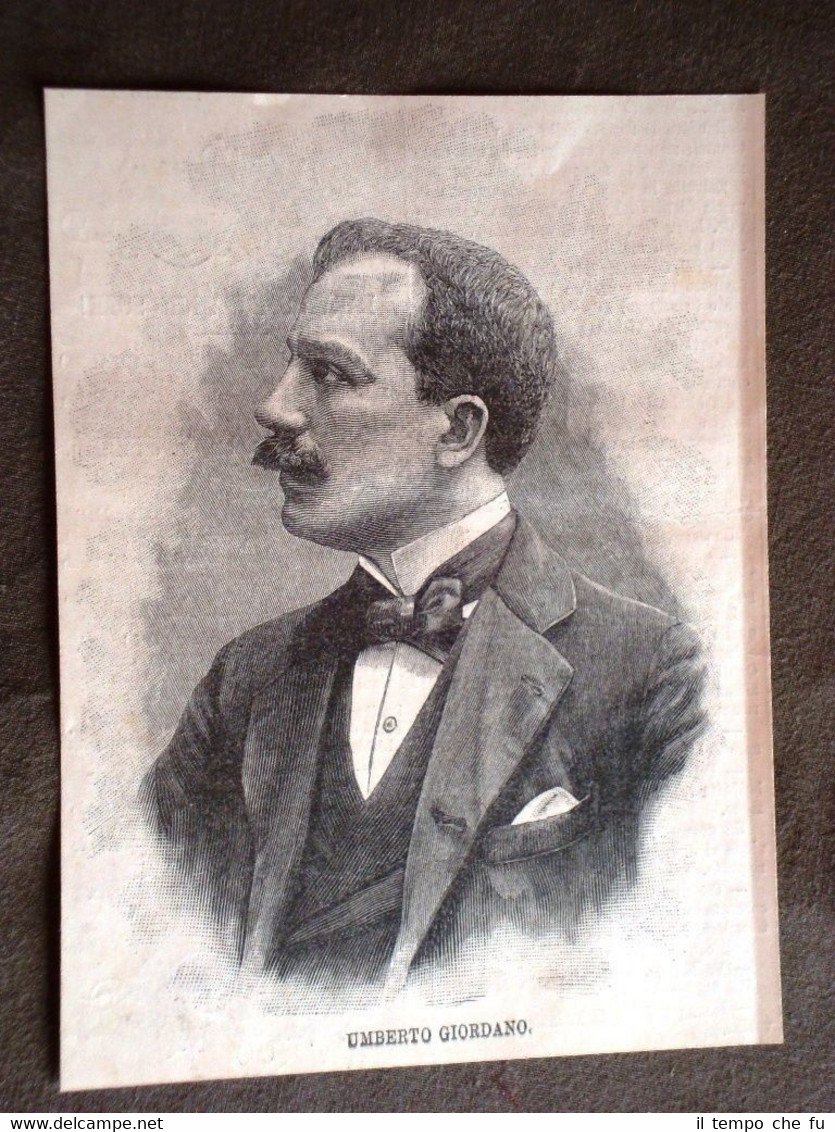 Compositore Umberto Menotti Maria Giordano di Foggia nel 1896