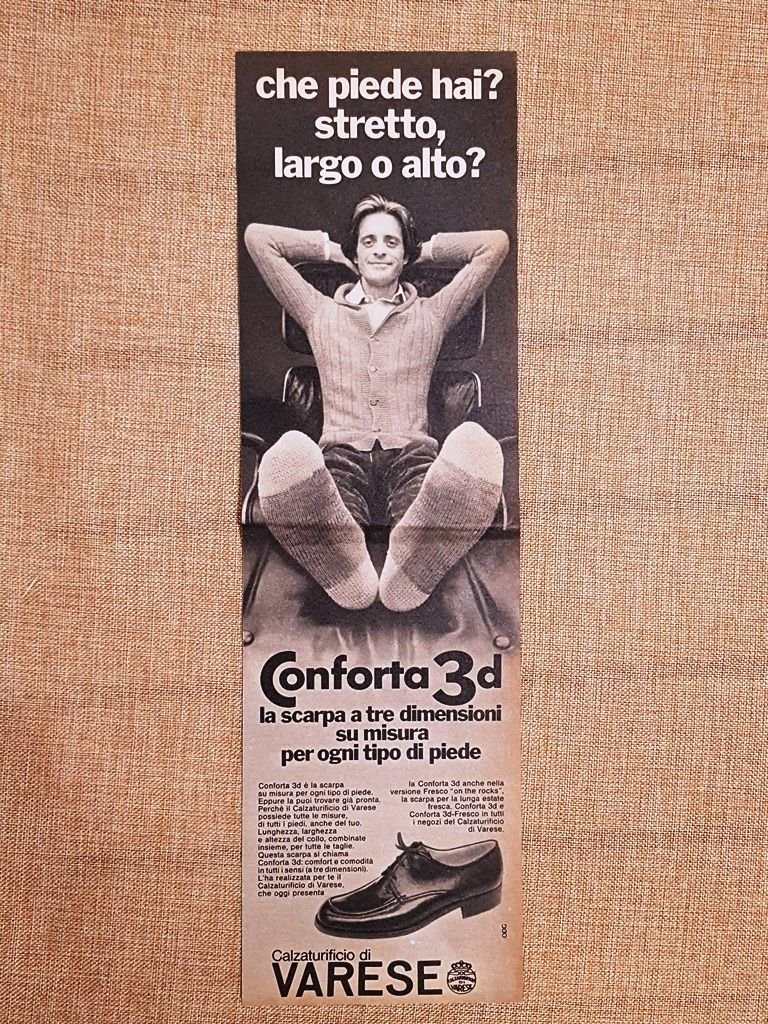 Conforta 3D La scarpa su misura Calzaturificio di Varese Pubblicità …