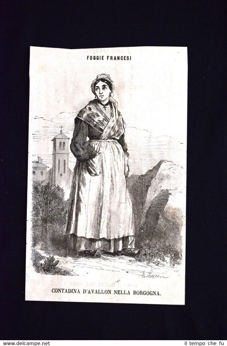 Contadina d'Avallon nella Borgogna + Uomo e donna del Cher …