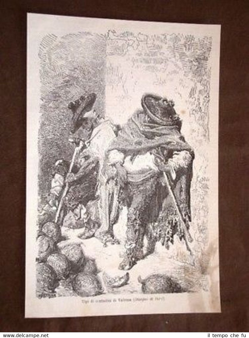 Contadini di Valencia o València Spagna Disegno di Doré