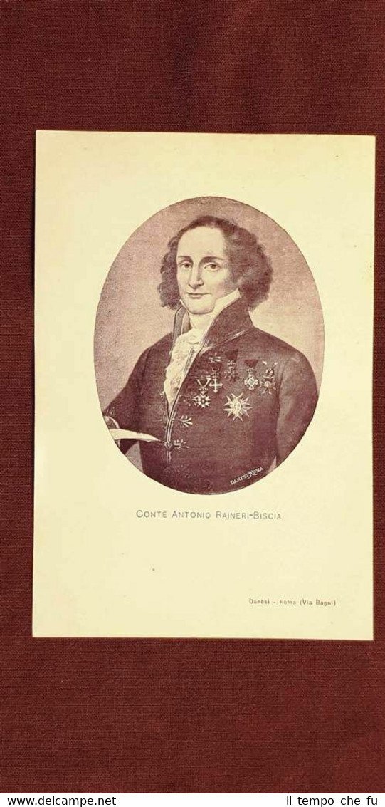 Conte Antonio Raineri Biscia Stampa del 1880 | Immagine principale