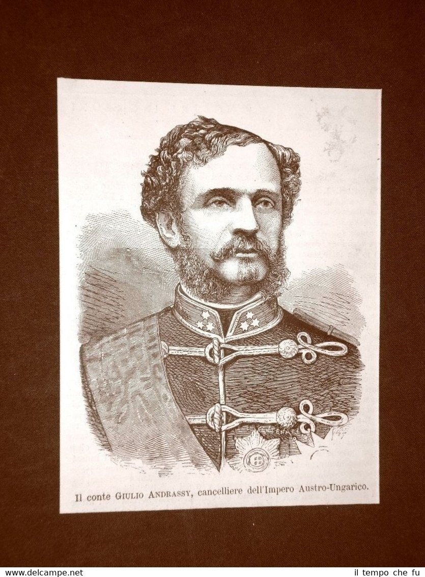 Conte Gyula Andrássy de Csíkszentkirály et Krasznahorka nel 1877 Ungheria