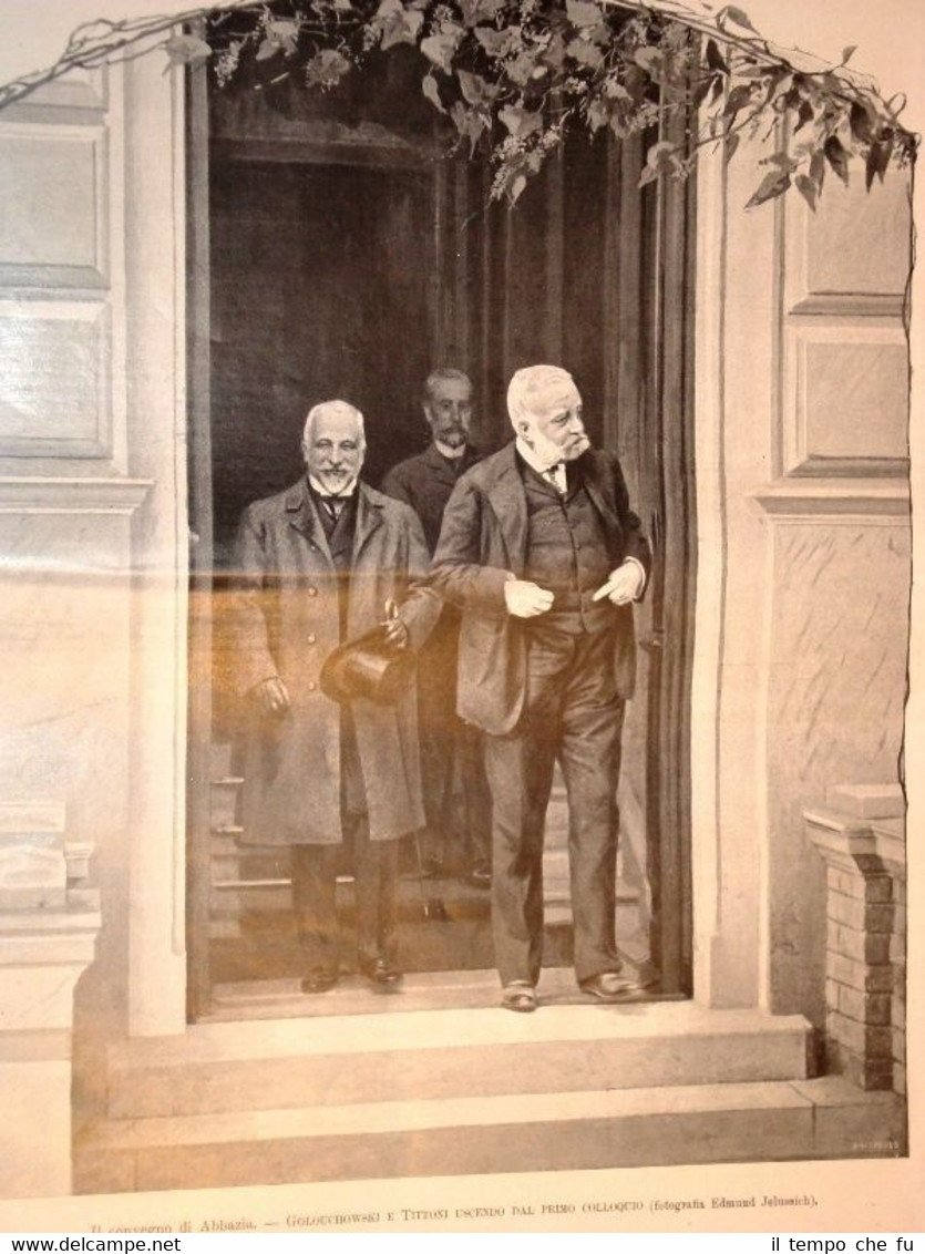 Convegno di Abbazia nel 1904 Golouchowski e Tittoni escono dal … | Immagine principale
