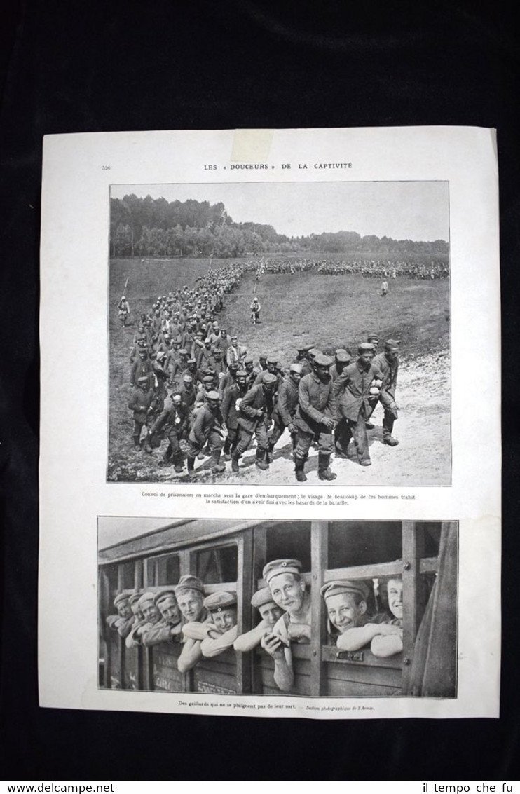 Convoi de prisonniers en marche vers l'embarquement WW1 Guerra 1914 …