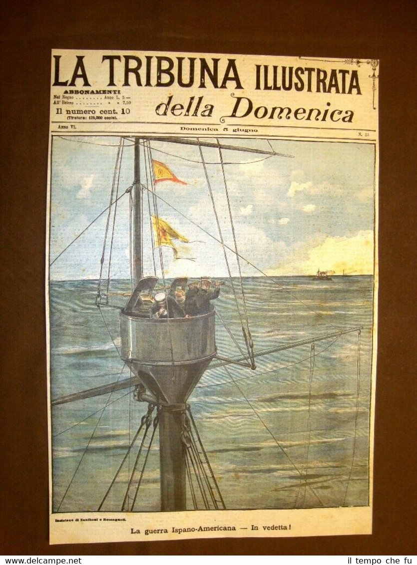 Copertina La Tribuna Illustrata 5 giugno 1898 Guerra Spagna vs …