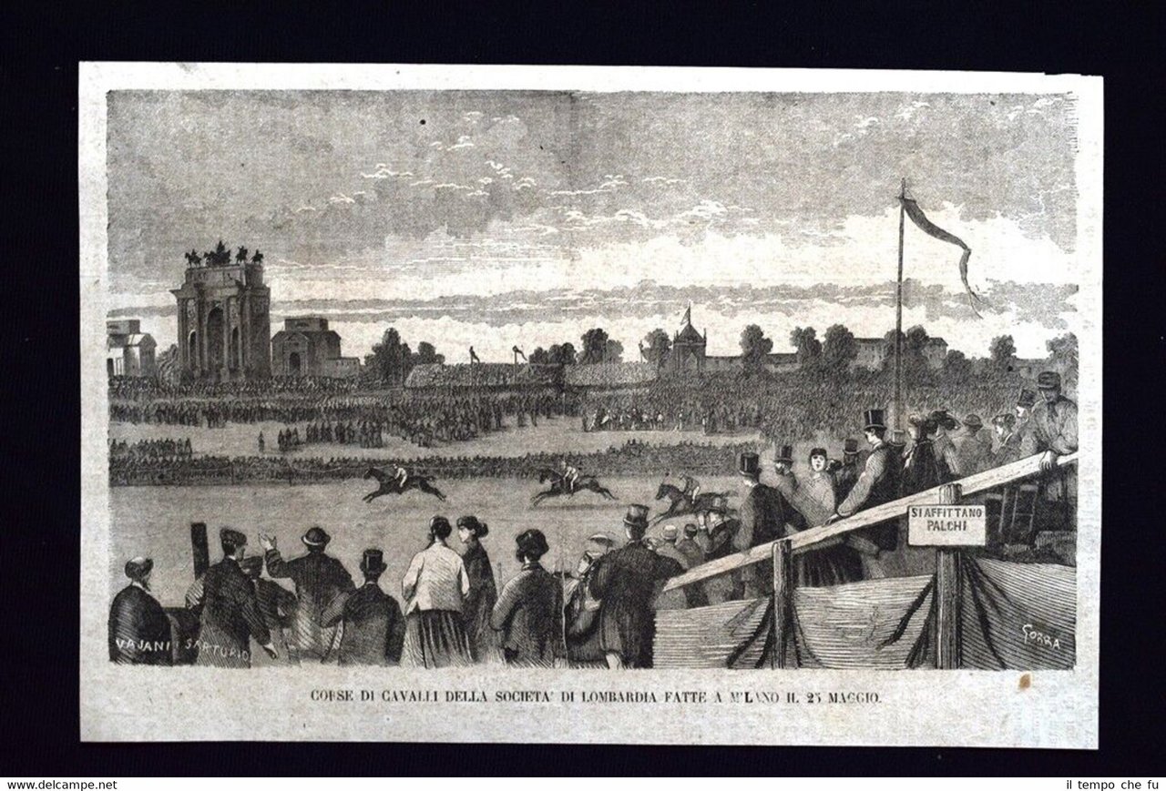 Corse di cavalli della società di Lombardia, Milano 25 maggio …
