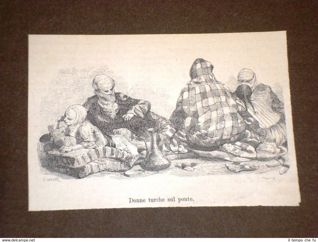 Costantinopoli o Istanbul nel 1884 Donne turche sul ponte Turchia