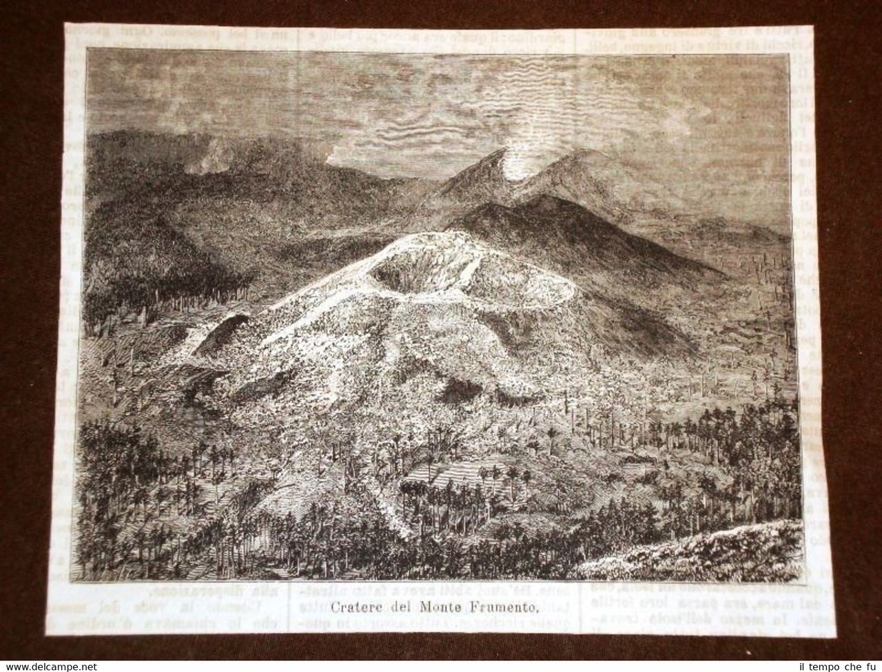 Cratere del Monte Frumento Vulcano Etna Sicilia nel 1869