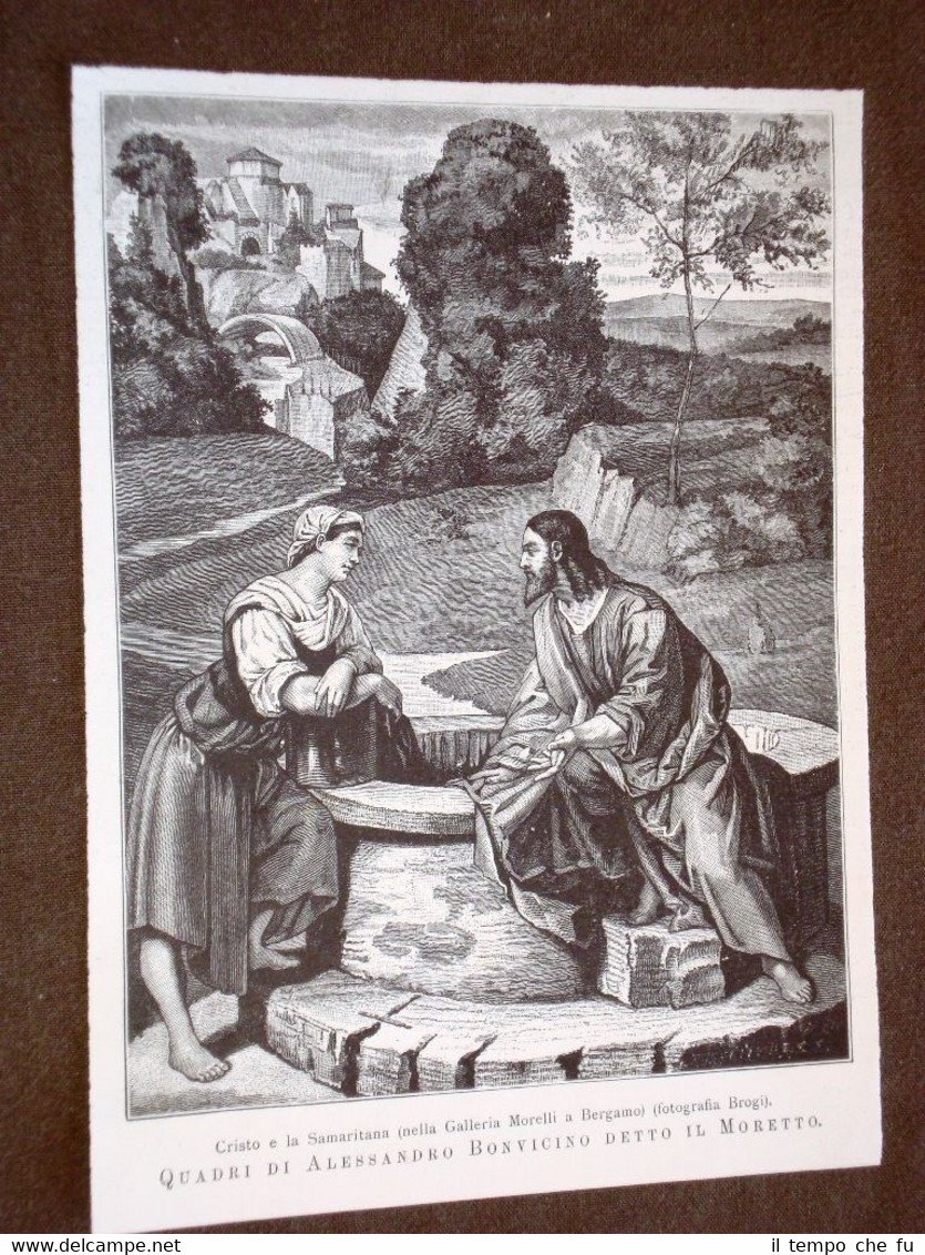 Cristo e la Samaritana Quadro di Alessandro Bonvicino detto il …