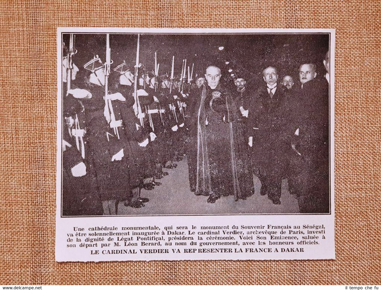 Dakar nel 1936 Cardinale Jean Verdier all'inaugurazione della cattedrale Senegal