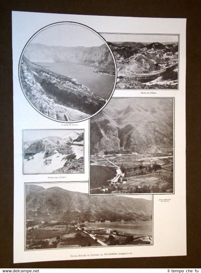 Dalle Bocche di Cattaro al Montenegro nel 1906 Cettigne + …